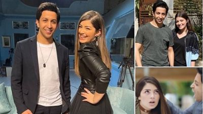 الصور الأولى من خطوبة ليلى أحمد زاهر وهشام جمال